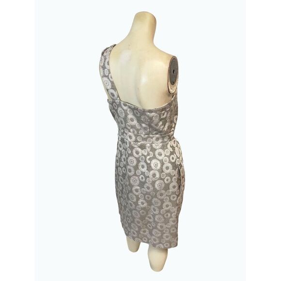 Anthropologie Moulinette Soeurs Silver One Shoulder Dress 6 - Picture 3 of 5